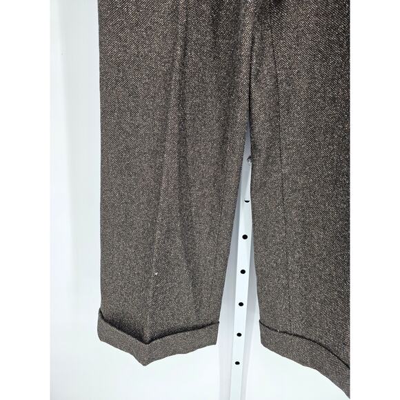 David N Women's Brown Wool Blend Straight Leg Classic Trousers Size 14 - Picture 2 of 6